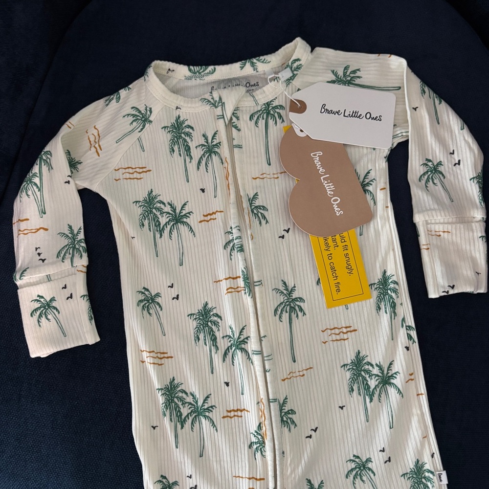 NWT Brave Little Ones baby zip pajamas - 6-12 months